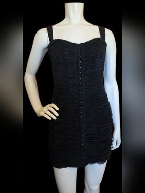 💛 65. White Fox Size XL Black Hooked Mini Dress